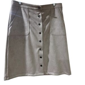T TahariTan Button-Front Skirt
